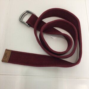 Polo Ralph Lauren Mens Burgundy D-Ring Belt NEW